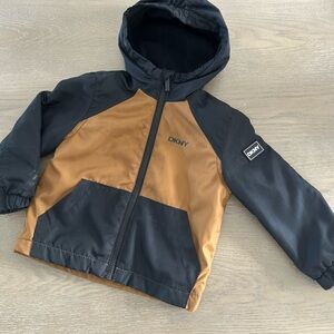 DKNY Two-Tone Hooded Toddler Jacket 3T
